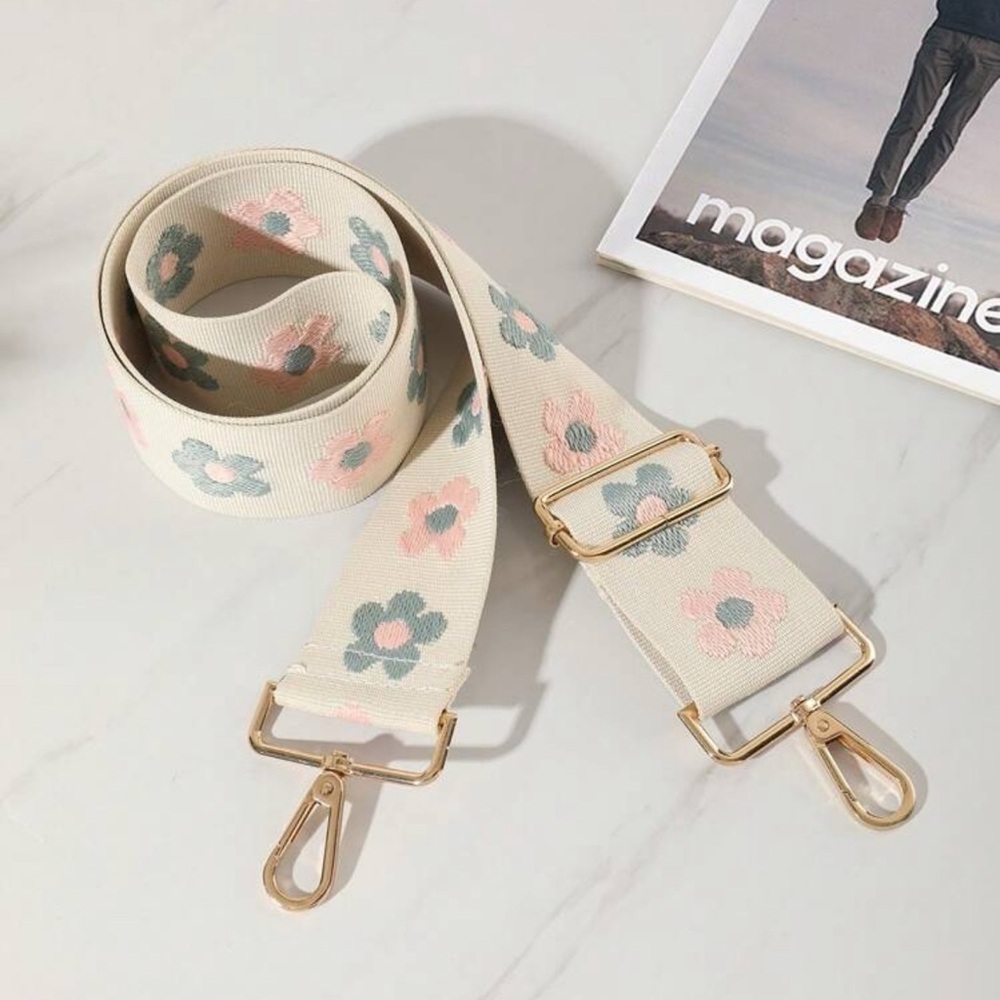 Floral Adjustable Bag Strap Wide Crossbody Purse Strap Handbag Replacement FL1